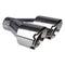 AMiO AMiO Dubbele Uitlaat Sierstuk Chrome RVS 32 - 52mm - Asymmetrische Sport Uitlaat Tip Met Klem Montage AMiO 1