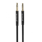 Proove Weft AUX Kabel 3.5mm – 1 Meter – Nylon Gevlochten – Verwardingsvrij – Zinklegering Connectoren – Zwart – Geschikt voor Auto en Dagelijks Gebruik - VCTparts.nl