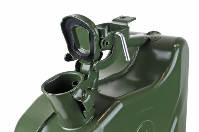 AMiO Metal Jerrycan 10L – UN-Gecertificeerde Metalen Brandstofcan Groen - Stalen Noodopslag Emergency Fuelcan Diesel Benzine