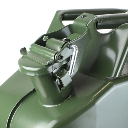 AMiO Metal Jerrycan 20L – UN-Gecertificeerde Metalen Brandstofcan Groen - Stalen Noodopslag Emergency Fuelcan Diesel Benzine