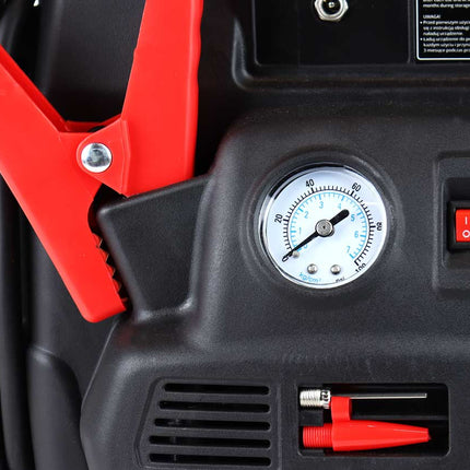 AMiO Jump Starter 12V 17Ah 900A 4in1 – Multifunctioneel Auto Accu Starter, Powerbank en Compressor JS01 Noodsituatie