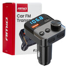 AMiO Bluetooth FM Transmitter Auto – USB‑C + USB‑A Snellader Handsfree Bellen Muziek