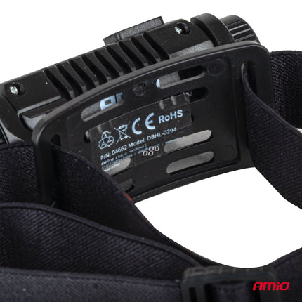 AMiO LED Hoofdlamp XPG+COB 1200mAh Met Bewegingssensor - USB Oplaadbaar en Verstelbare Hoofdband - voor Werk Outdoor en Noodsituaties