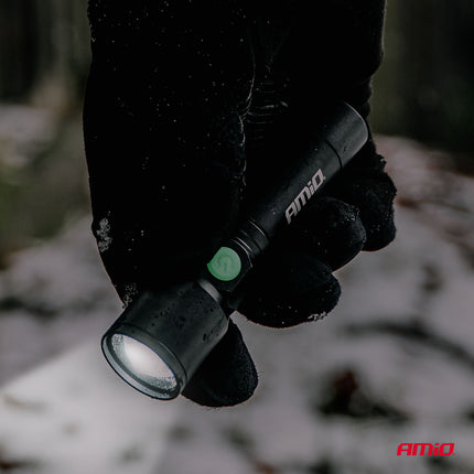 AMiO LED Inspectielamp 2xP50 1000mAh Halslamp met Flexibele Hals - Zoomfunctie en Oplaadbare Batterijen - Voor Werkplaats en Noodsituaties