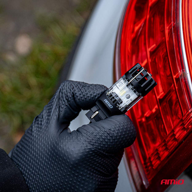 AMiO LED Lamp LumiTec T20S 7440 W21W 12V FULL CANBUS – Krachtige Witte LED Vervanger (1 stuk)