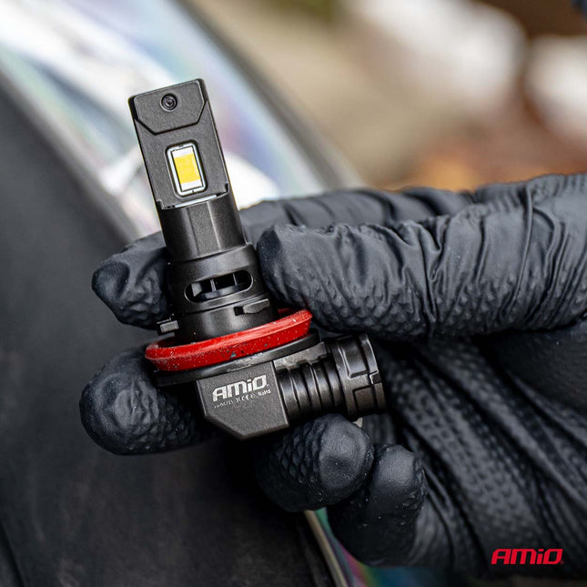 AMiO F25 PRO BLACK FULL CANBUS H8 H9 H11 H16 – 68W 6000K Wit 12V/24V - Hoge Helderheid