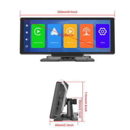 10 - inch draadloos navigatiesysteem met Apple CarPlay en Android Auto (kopie) - VCTparts.nl