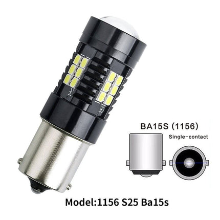 VCTparts 1156 BA15s LED Achterlicht P21W - Wit (set) NORGOS 6