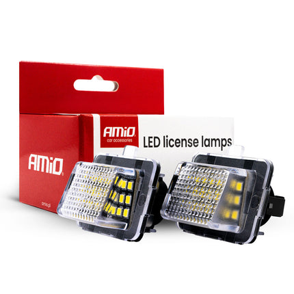AMiO LED Kentekenverlichting CLP08 voor Mercedes-Benz E/C/CL/S-Class – Canbus Foutvrij – Plug en Play Set van 2 Nummerplaatverlichting Lampen