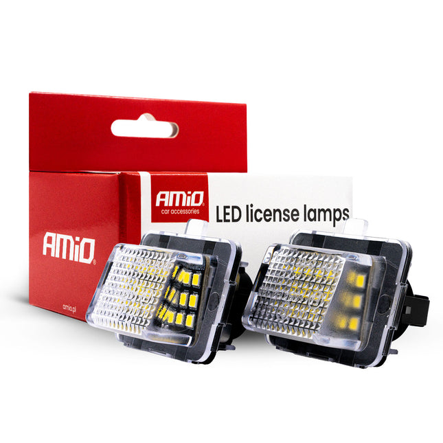 AMiO LED Kentekenverlichting CLP08 voor Mercedes-Benz E/C/CL/S-Class – Canbus Foutvrij – Plug en Play Set van 2 Nummerplaatverlichting Lampen
