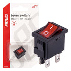 AMiO Inbouw Lever Switch 20A 12V 24V - Professionele Auto Schakelaar met Rode LED Indicatie voor 12V en 24V Voertuigen