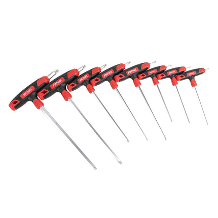 AMiO T-Greep Torxsleutel Set 8-delig CR-V Haakse Torx Sleutels T10-T50