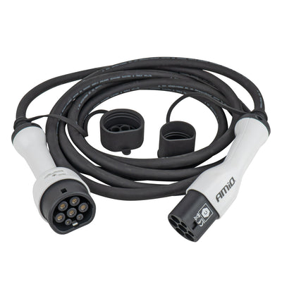 AMiO Laadkabel Type 2 naar Type 2 11kW 5 Meter - 3-Fase Laadkabel voor Elektrische Auto en Plug-in Hybride
