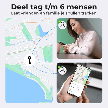 VCTparts 2 - Pack Smart Tag Bluetooth/GPS Locatie Tracker met Live Tracer Maps en Anti - Diefstal Functie - Werkt met Zoek Mijn App - IOS/iPhone - Wit Combideal 5