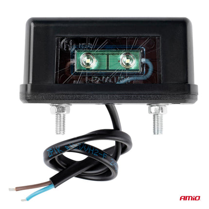 AMiO LED Kentekenverlichting Universeel Opbouw met Boutaansluiting – Nummerplaatlamp Auto Bus Motor 1 stuk