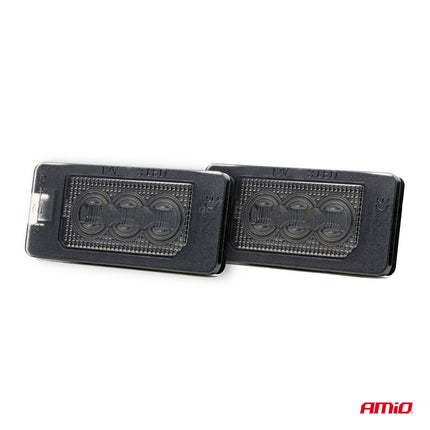 AMiO LED Kentekenverlichting CLP02 HP SMOKED voor BMW – High Power LED – Canbus Foutvrij – Plug en Play Set van 2 Nummerplaatverlichting