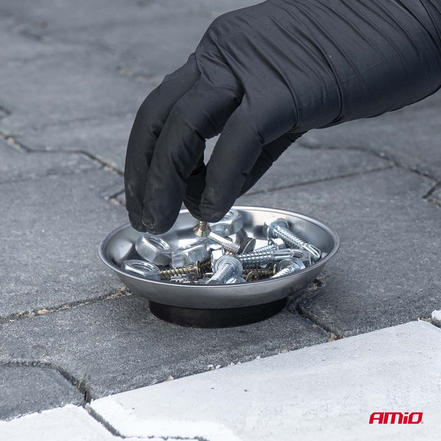 AMiO Magnetische Onderdelenbak RVS 150mm Grote Magneetschaal voor Schroeven en Bouten
