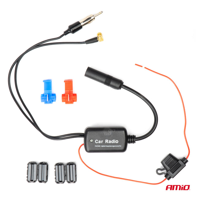 Antenne signaalversterker 12V DAB/FM AMIO-04134