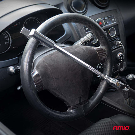 AMiO Extra Lang Stuurwielslot voor Zware Diefstalbeveiliging Auto en SUV