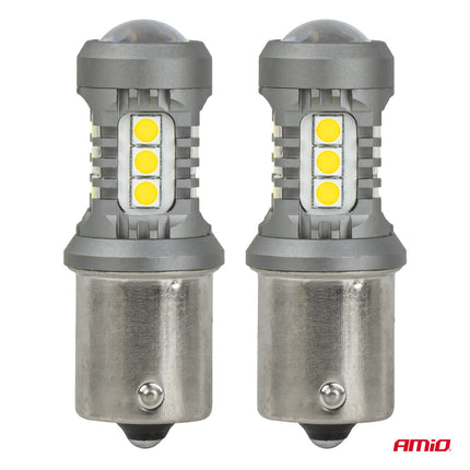 AMiO BAU15S PY21W LED Wit Voorkant