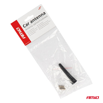 AMiO Auto Antenne Mini Universeel AM/FM Zwart - Compacte Universele Antenne Voor Auto's