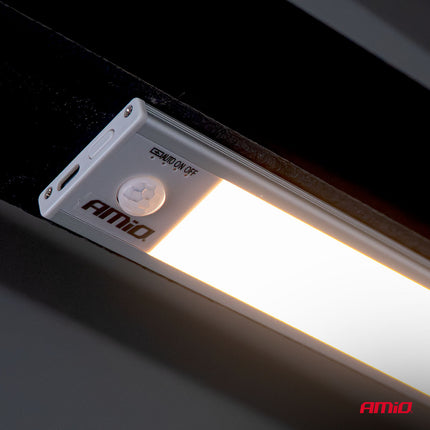AMiO Oplaadbare Magnetische Sensor LED Lamp Groot 2W 1500mAh – Draadloze Bewegingssensor Verlichting USB-C Kofferbak Garage
