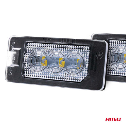 AMiO LED Kentekenverlichting CLP02 HP voor BMW – High Power LED – Canbus Foutvrij – Plug en Play Set van 2 Nummerplaatverlichting Lampen
