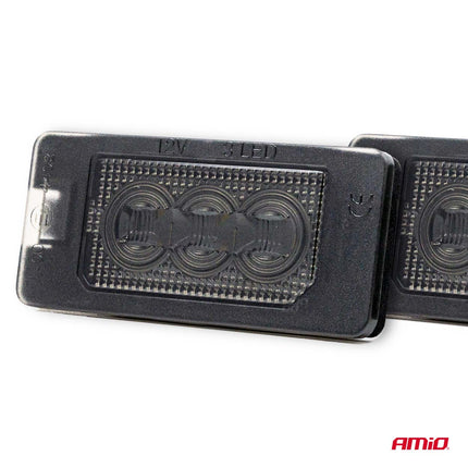 AMiO LED Kentekenverlichting CLP02 HP SMOKED voor BMW – High Power LED – Canbus Foutvrij – Plug en Play Set van 2 Nummerplaatverlichting