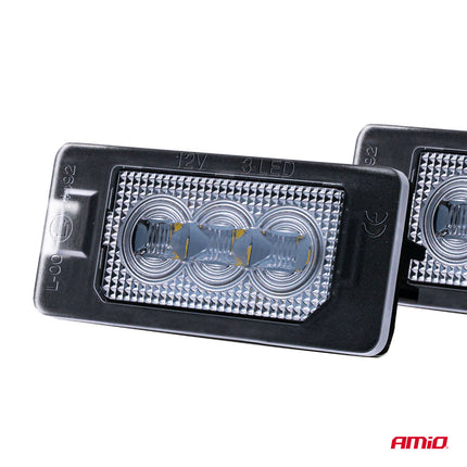 AMiO LED Kentekenverlichting CLP03 HP VAG – High Power LED – Canbus Foutvrij – Plug en Play Set van 2 Nummerplaatverlichting Lampen Seat Skoda Audi Volkswagen VW