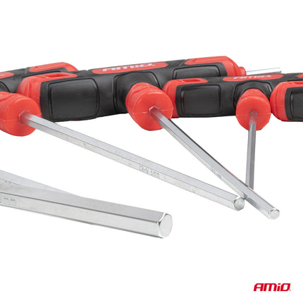 AMiO T-Greep Inbussleutel Set 8-delig CR-V Haakse Inbussleutels 2-10mm Imbus Hey Key