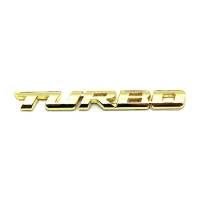 3D Turbo Sticker Logo Embleem - Goud