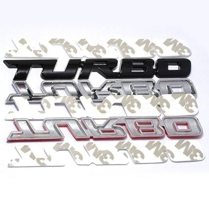 VCTparts 3D Turbo Sticker Logo Embleem zwart NORGOS 3