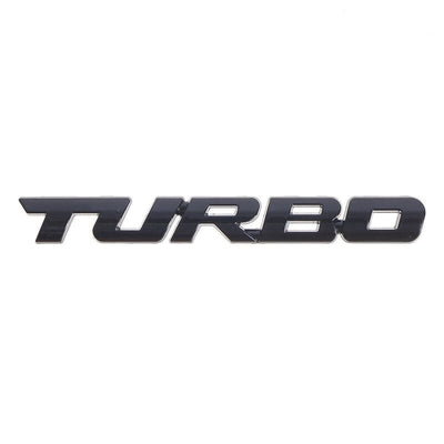 3D Turbo Sticker Logo Embleem zwart