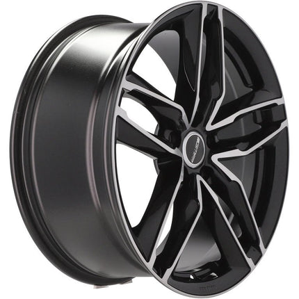 4 Velgen 17 inch 5x112 voor Volkswagen Golf 5 - 8 Audi A3 8P/8V SEAT Leon Skoda Octavia – ATOM MB Gepolijst Zwart - VCTparts.nl
