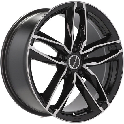 4 Velgen 17 inch 5x112 voor Volkswagen Golf 5 - 8 Audi A3 8P/8V SEAT Leon Skoda Octavia – ATOM MB Gepolijst Zwart - VCTparts.nl
