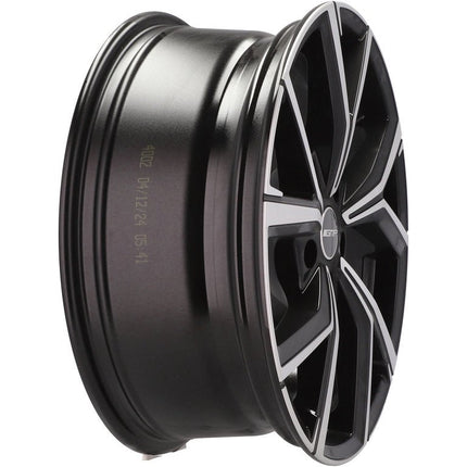 4 Velgen 17 inch MENTOR 5x112 ET35 57.1 Zwart BLP - Passend voor Audi Volkswagen Mercedes Seat Skoda - VCTparts.nl