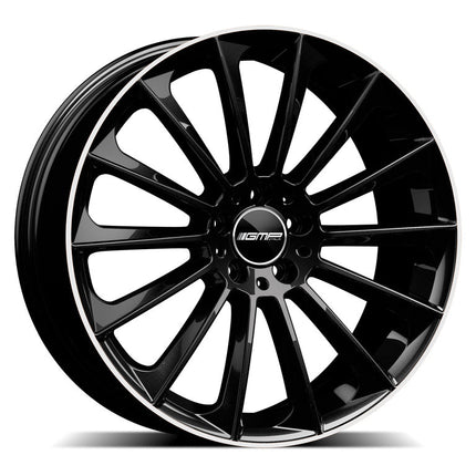 4 Velgen 17 inch STELLAR 5x112 ET35 66.5 Zwart BLP - Passend voor Audi Volkswagen Mercedes Seat Skoda - VCTparts.nl