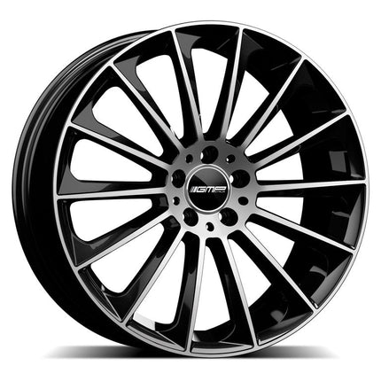 4 Velgen 17 inch STELLAR MB Gepolijst Zwart 5x112 ET45 66.5 Geschikt voor Audi, Volkswagen, Skoda, SEAT - VCTparts.nl