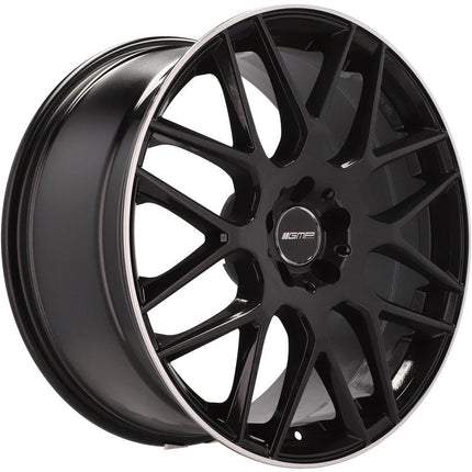 VCTparts 4 Velgen 18 inch BERGHEM BLP Zwart met Rand 5x112 ET45 66.5 Passend voor Audi, Volkswagen, Mercedes Ladnefelgi 5