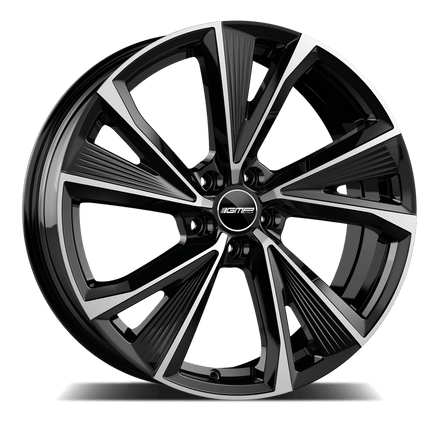 VCTparts 4 Velgen 18 inch EVENTO MB Zwart Gepolijst 5x112 ET35 66.5 Geschikt voor Audi, Volkswagen, Mercedes Ladnefelgi 7