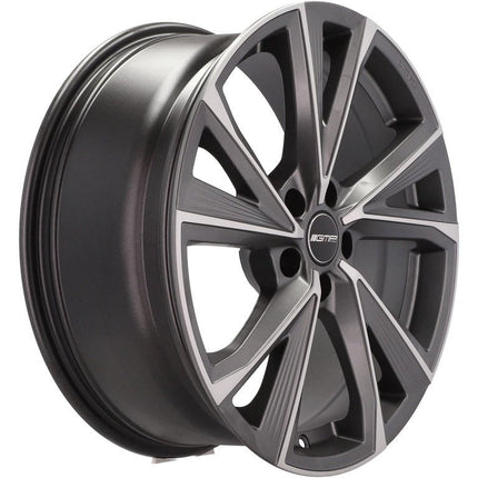 4 Velgen 18 inch EVENTO MGM Mat Grafiet Gepolijst 5x112 ET45 66.5 Geschikt voor Audi, Volkswagen, Skoda, SEAT - VCTparts.nl