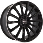 4 Velgen 18 inch STELLAR BLP Zwart met Glansrand 5x112 ET45 66.5 Passend voor Audi, Volkswagen, Mercedes - VCTparts.nl