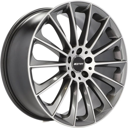 VCTparts 4 Velgen 18 inch STELLAR MG Gepolijst + Grafiet 5x112 ET45 66.5 Passend voor Audi, Volkswagen, Mercedes Ladnefelgi 5