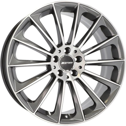 VCTparts 4 Velgen 18 inch STELLAR MG Gepolijst + Grafiet 5x112 ET45 66.5 Passend voor Audi, Volkswagen, Mercedes Ladnefelgi 6