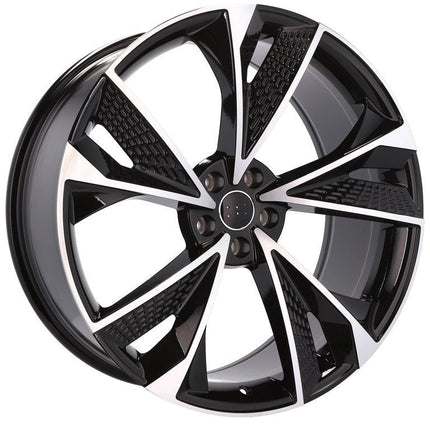 4 Velgen 21 inch B1566 Zwart Gepolijst 5x112 ET31 66.45 J9.0 Geschikt voor Audi, Volkswagen, Mercedes - VCTparts.nl
