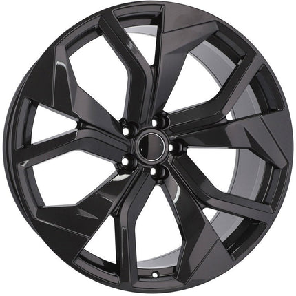 4 Velgen 21 inch B1637 (BK5758) BL Zwart 5x112 ET20 66.45 Geschikt voor Audi, Volkswagen, Skoda, SEAT - VCTparts.nl