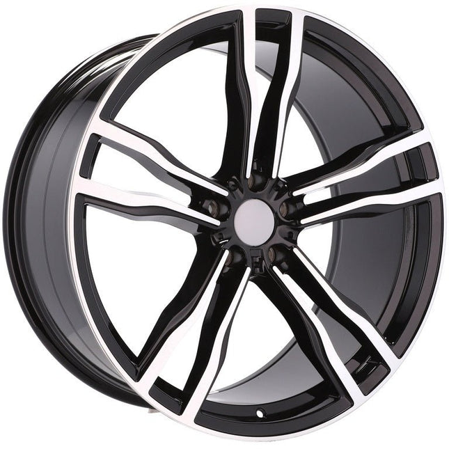 4 Velgen 21 inch BY588 Gepolijst Zwart 5x120 ET45 74.1 J10.5 Geschikt voor BMW, Mercedes, Audi, Volkswagen - VCTparts.nl