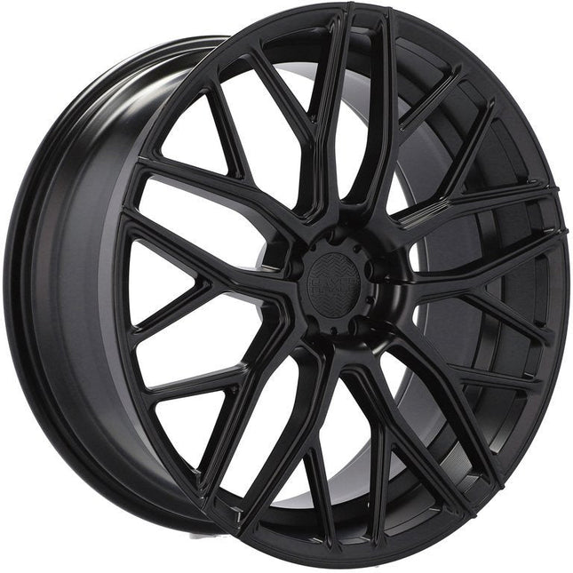 4 Velgen 21 inch HX038 Zwart Semi Mat 5x112 ET30 66.5 Geschikt voor Audi, Volkswagen, Mercedes, Skoda, SEAT - VCTparts.nl