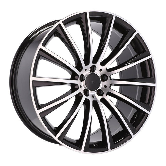 4 Velgen 22 inch B1048 MB Gepolijst Zwart 5x112 ET46 66.6 Geschikt voor Audi, Volkswagen, Skoda, SEAT - VCTparts.nl