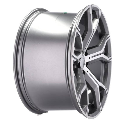 VCTparts 4 Velgen 22 inch B5498 MGHM Gepolijst Grafiet Half Mat 5x112 ET37 66.6 Geschikt voor Audi, Volkswagen, Skoda, SEAT Ladnefelgi 6